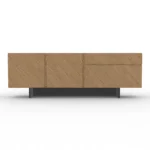 Μπουφές Minimal floors από δρυς και λάκα ελληνικής κατασκευής 180x80x40cm - Image 3