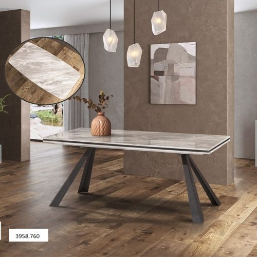 Έπιπλα Τρύφων - ΧΕΡΙ ΞΥΛΟ ΤΡΑΠΕΖΙ ΔΕΙΠΝΟΥ MARBLE FACE - ΚΩΔ. 3958