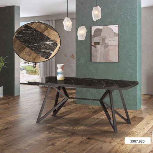 Έπιπλα Τρύφων - ΧΕΡΙ ΞΥΛΟ ΤΡΑΠΕΖΙ ΔΕΙΠΝΟΥ MARBLE FACE - ΚΩΔ. 3987