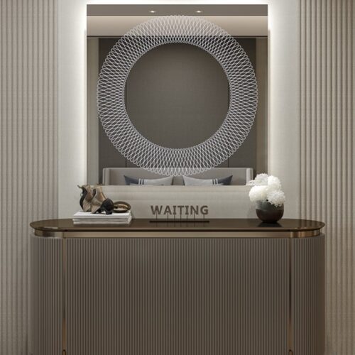 Έπιπλα Τρύφων - Χειροποίητος Φωτιζόμενος (Ψυχρό φως) Καθρέφτης LED GlamMirrors  τετράγωνος 90cm*90cm*4cm  / GM01s-F-90*90