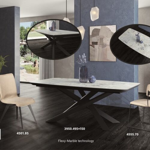 Έπιπλα Τρύφων - ΧΕΡΙ ΞΥΛΟ ΤΡΑΠΕΖΙ ΔΕΙΠΝΟΥ MARBLE FACE - ΚΩΔ. 3950