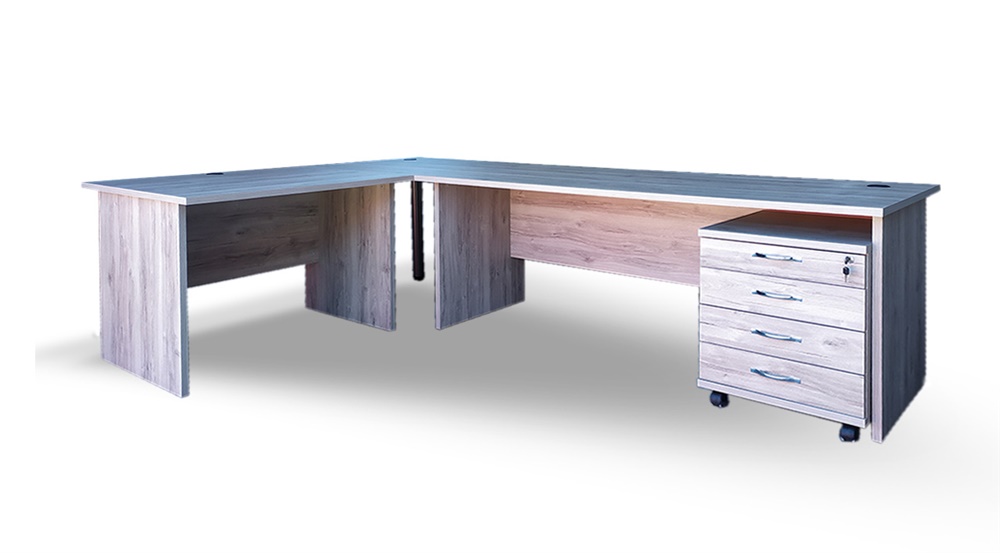 Έπιπλα Τρύφων - ΧΕΡΙ ΞΥΛΟ ΕΠΑΓΓΕΛΜΑΤΙΚΟ ΓΩΝΙΑΚΟ ΓΡΑΦΕΙΟ (3 ΤΕΜ) - 260x180x75cm Y