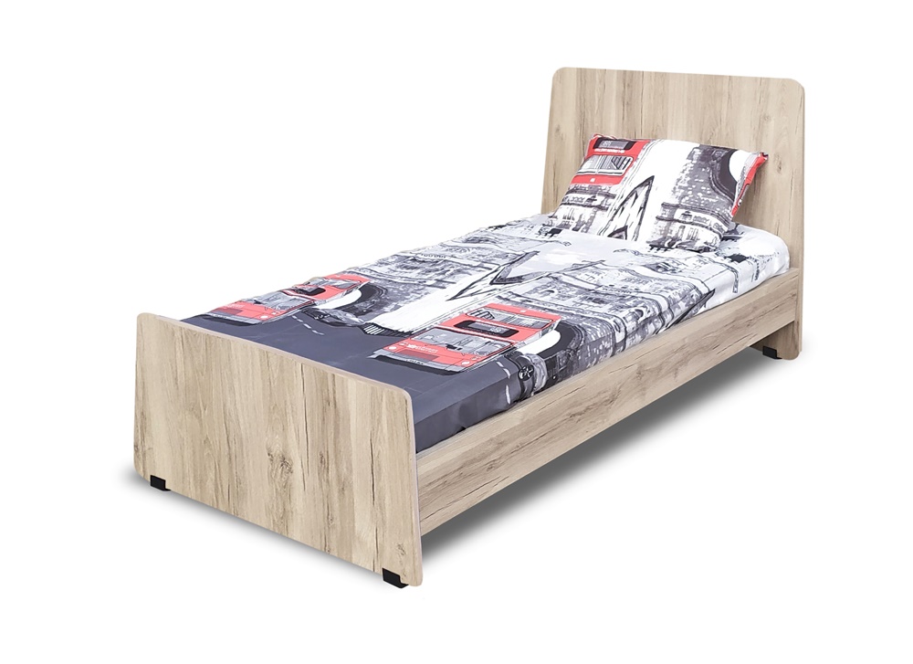 Έπιπλα Τρύφων - ΧΕΡΙ ΞΥΛΟ ΚΡΕΒΑΤΙ OVAL - 4B (ΜΕ ΚΑΜΠΥΛΗ ΣΤΟ  ΠΟΔΑΡΙΚΟ) ΓΙΑ ΣΤΡΩΜΑ 90cm x 200cm - ΚΩΔ.13-10b4