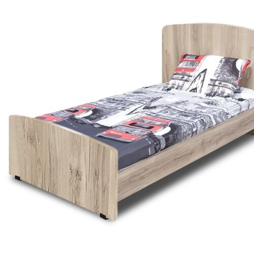 Έπιπλα Τρύφων - ΧΕΡΙ ΞΥΛΟ ΚΡΕΒΑΤΙ OVAL - 5B (ΜΕ ΚΑΜΠΥΛΗ ΣΤΟ  ΠΟΔΑΡΙΚΟ) ΓΙΑ ΣΤΡΩΜΑ 90cm x 200cm - ΚΩΔ.13-10b5