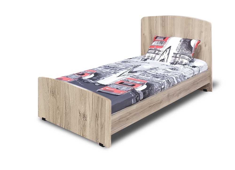 Έπιπλα Τρύφων - ΧΕΡΙ ΞΥΛΟ ΚΡΕΒΑΤΙ OVAL - 5B (ΜΕ ΚΑΜΠΥΛΗ ΣΤΟ  ΠΟΔΑΡΙΚΟ) ΓΙΑ ΣΤΡΩΜΑ 90cm x 200cm - ΚΩΔ.13-10b5