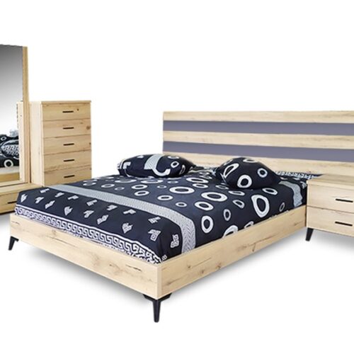 Έπιπλα Τρύφων - ΧΕΡΙ ΞΥΛΟ Σετ Κρεβατοκάμαρας PORTO 5τμχ με ψηλή τουαλέτα για στρώμα 160Χ200 - ΚΩΔ. 06-19a