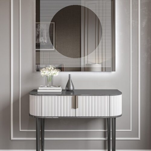 Έπιπλα Τρύφων - Χειροποίητος Φωτιζόμενος (Φυσικό φως) Καθρέφτης LED GlamMirrors  τετράγωνος 90cm*90cm*4cm  / GM11s-N-90*90