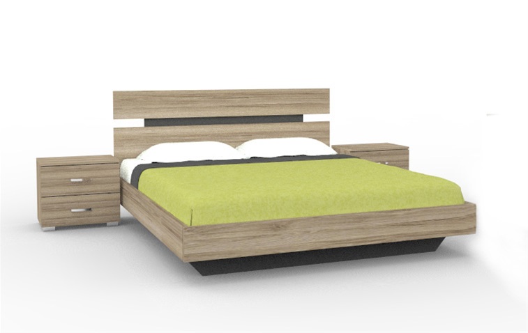 Έπιπλα Τρύφων - ΧΕΡΙ ΞΥΛΟ Σετ Κρεβατοκάμαρας Νο2, 3τμχ για στρώμα 160Χ200 - ΚΩΔ. 06-13-03