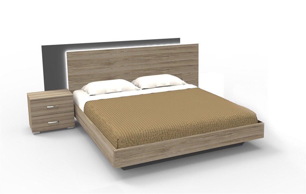 Έπιπλα Τρύφων - ΧΕΡΙ ΞΥΛΟ  Σετ Κρεβατοκάμαρας ΝΕΤ Φως 2τμχ για στρώμα 160Χ200cm - ΚΩΔ. 06-17-02