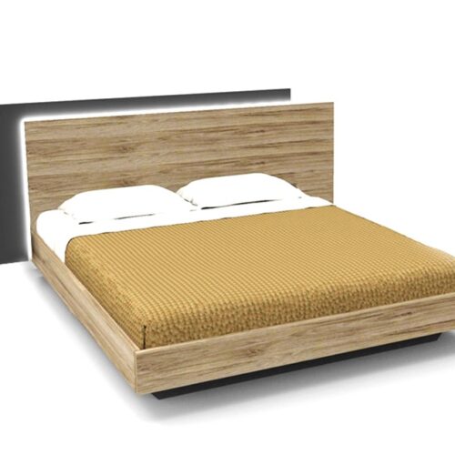 Έπιπλα Τρύφων - ΧΕΡΙ ΞΥΛΟ Κρεβάτι Διπλό ΝΕΤ Φως για στρώμα 160Χ200cm - ΚΩΔ. 08-17