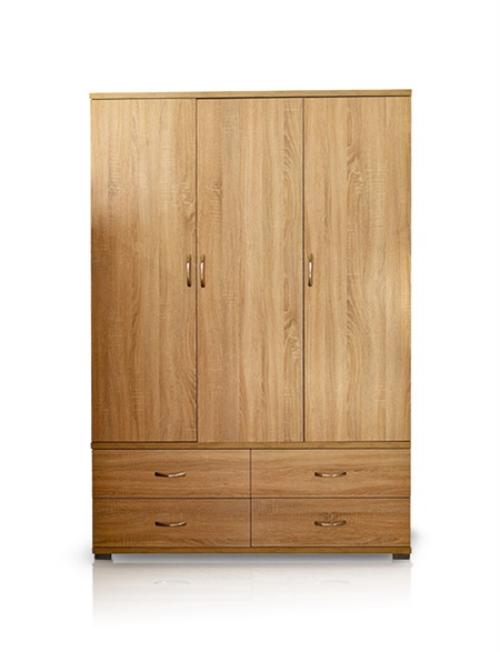 Έπιπλα Τρύφων - ΧΕΡΙ ΞΥΛΟ Ντουλάπα 3φυλλη 135cm Μ. x 50cm x 180cm ύψος--ΚΩΔ.:10-08