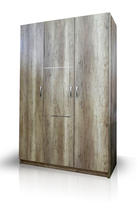 Έπιπλα Τρύφων - ΧΕΡΙ ΞΥΛΟ Ντουλάπα 3φυλλη Status 150cm Μ. x 60cm x 240cm Υ.----ΚΩΔ.:10-05-3f