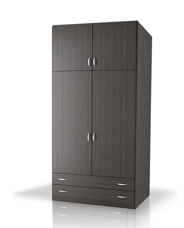 Έπιπλα Τρύφων - ΧΕΡΙ ΞΥΛΟ Ντουλάπα 2φυλλη με πατάρι 100cm Μ. x 60cm x 240cm Υ.--ΚΩΔ.:10-06-2f