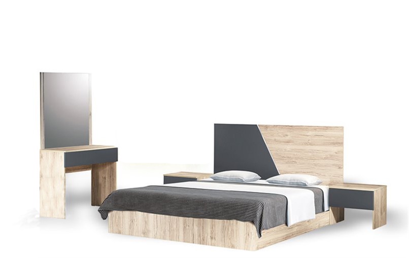 Έπιπλα Τρύφων - ΧΕΡΙ ΞΥΛΟ ΚΡΕΒΑΤΟΚΑΜΑΡΑ ΦΑΛΤΣΟ Airbnb 6τμχ. με μπαγκαζιερα για στρώμα 160Χ200cm - - ΚΩΔ. 01-21-a