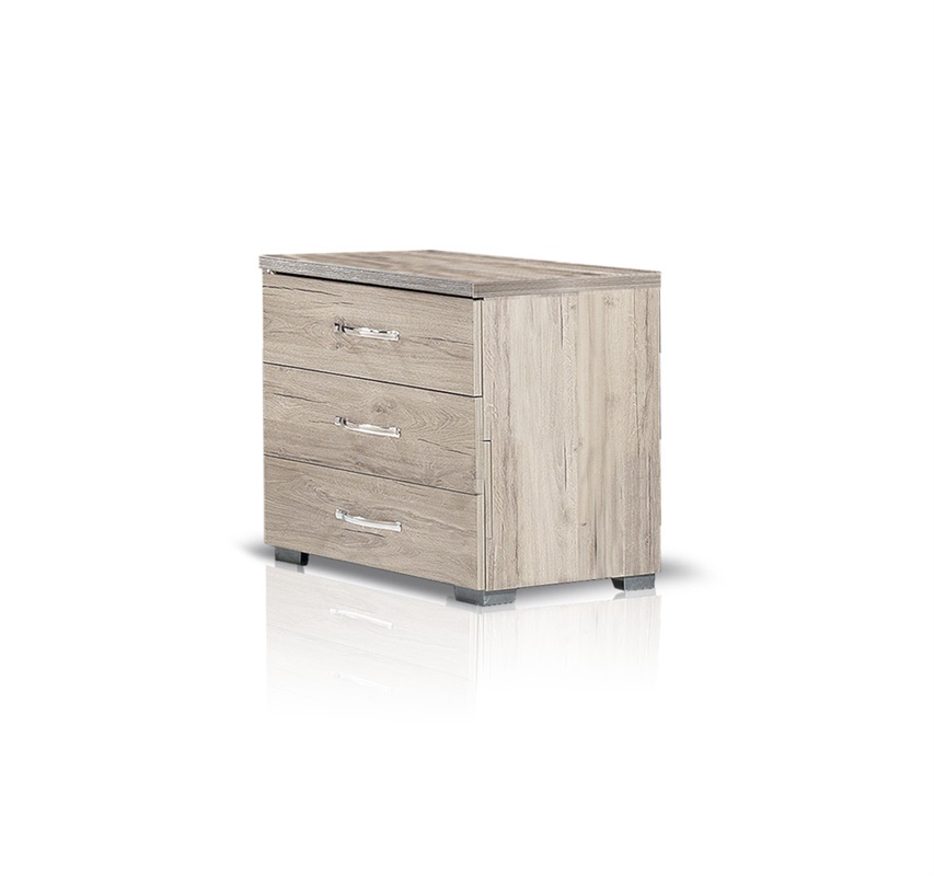 Έπιπλα Τρύφων - ΧΕΡΙ ΞΥΛΟ Κομοδίνο με 3 συρτάρια ΚΩΔ 07-03-60 - 60cm x 56 x 38.5cm