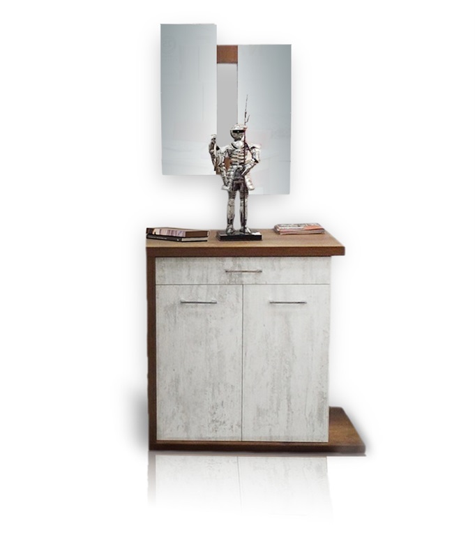 Έπιπλα Τρύφων - ΧΕΡΙ ΞΥΛΟ ΚΟΝΣΟΛΑ Νο 4 ΜΕ ΚΑΘΡΕΦΤΗ-- 90cmΧ35Χ90Υ