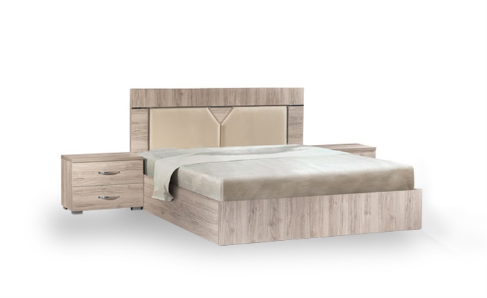 Έπιπλα Τρύφων - ΧΕΡΙ ΞΥΛΟ Σετ Κρεβατοκάμαρας 2 Δέρματα 3τμχ, για στρώμα 160Χ200 - ΚΩΔ. 06-12-03