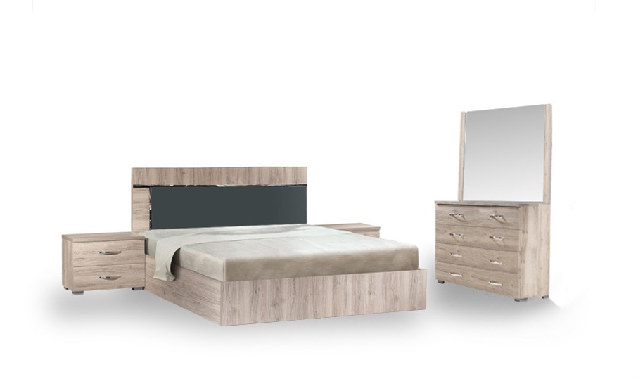 Έπιπλα Τρύφων - ΧΕΡΙ ΞΥΛΟ Σετ Κρεβατοκάμαρας CORDOBA 5τμχ με κλασσική τουαλέτα για στρώμα 160Χ200cm - ΚΩΔ. 06-08b