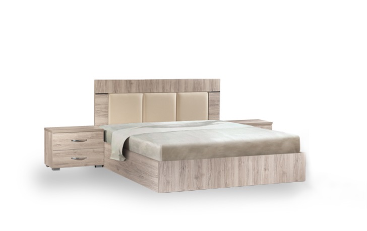 Έπιπλα Τρύφων - ΧΕΡΙ ΞΥΛΟ Σετ Κρεβατοκάμαρας 3 Δέρματα 3τμχ για στρώμα 160Χ200 - ΚΩΔ. 06-07-03