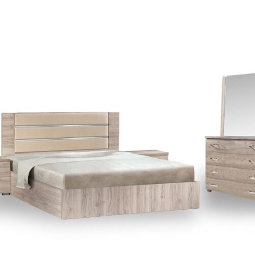 Έπιπλα Τρύφων - ΧΕΡΙ ΞΥΛΟ Σετ Κρεβατοκάμαρας BELLA3 5τμχ με κλασσική τουαλέτα για στρώμα 160Χ200 - ΚΩΔ. 06-11b-3