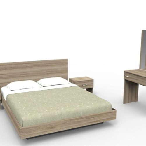 Έπιπλα Τρύφων - ΧΕΡΙ ΞΥΛΟ ΚΡΕΒΑΤΟΚΑΜΑΡΑ minimal Airbnb 5τμχ. για στρώμα 160Χ200cm - - ΚΩΔ. 01-21-328