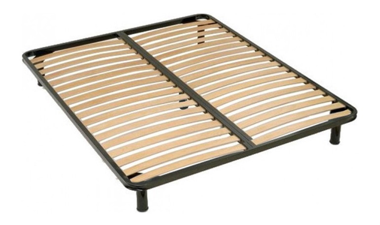 Έπιπλα Τρύφων - Πυκνός σομιές με μεταλλικό σκελετό και πόδια για στρώμα 160x200cm / 31-06a